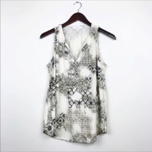 Braeve Size Small Top Ivory Sleeveless Boho Blouse